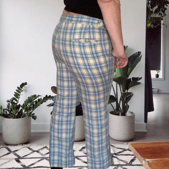 Vintage 90โs Izod Checkered Bootcut Golf Pants Unisex High Waisted 10/12 - Picture 4 of 11